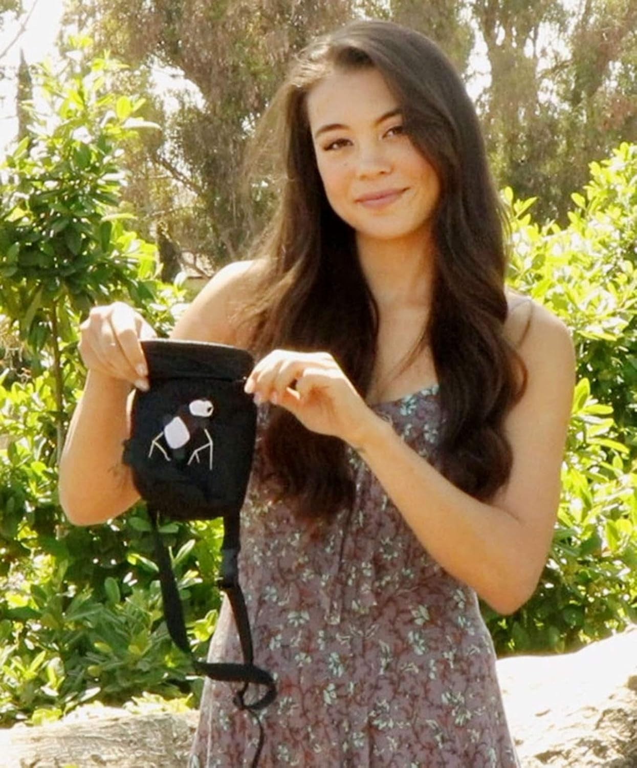 Rock Climbing Panda Design Chalk Bag with Adjustable Belt